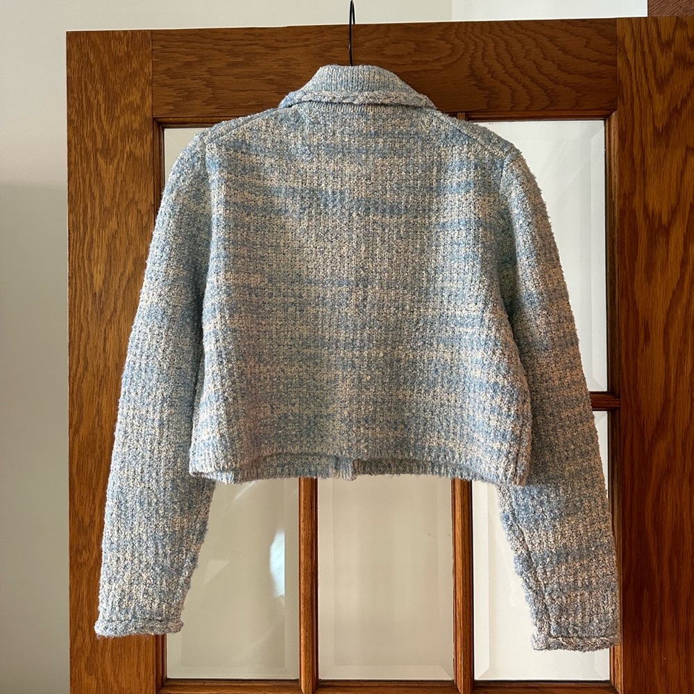 NWT JCrew Textured cropped lady jacket in space dyed yarn in size S - Picture 4 of 6